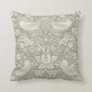 Strawberry Thief Ivory, William Morris Kissen