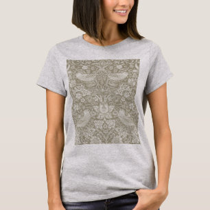 Strawberry Thief Ivory, William Morris T-Shirt