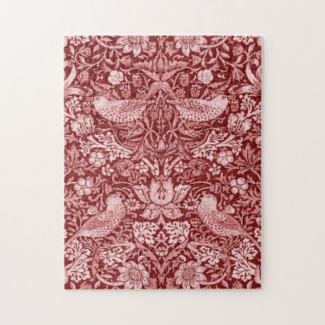 Strawberry Thief Maroon, William Morris (Vertikal)