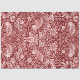 Strawberry Thief Maroon, William Morris Seidenpapier