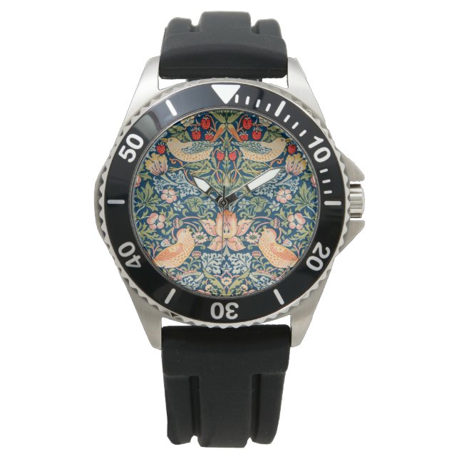 Strawberry Thief (von William Morris) Armbanduhr (Vorderseite)
