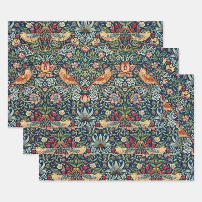 Strawberry Thief von William Morris Geschenkpapier Set (Set)