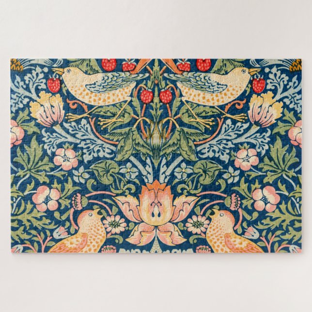Strawberry Thief (von William Morris) Jigsaw Puzzl (Horizontal)