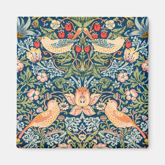 Strawberry Thief (von William Morris) Magnet (Vorne)
