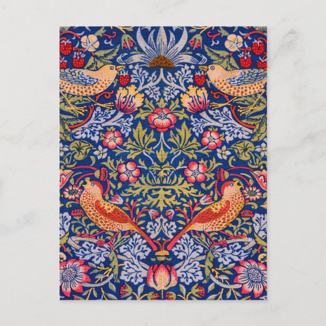 Strawberry Thief von William Morris Postkarte (Vorderseite)