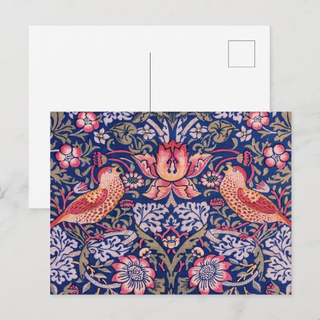 Strawberry Thief von William Morris Postkarte (Vorne/Hinten)