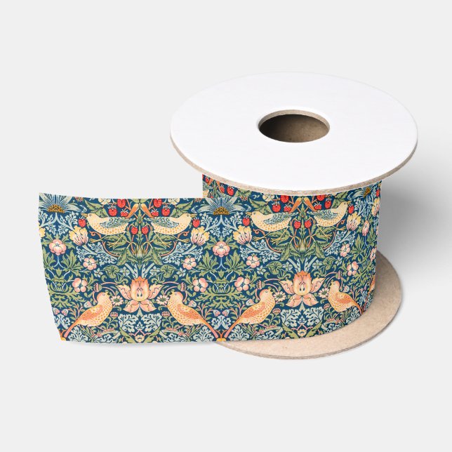 Strawberry Thief (von William Morris) Satinband (Spule)