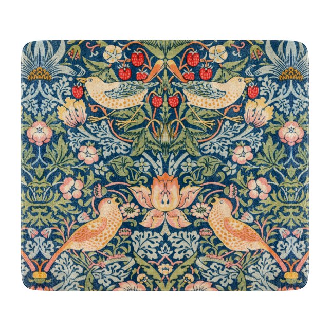 Strawberry Thief (von William Morris) Schneidebrett (Vorderseite)