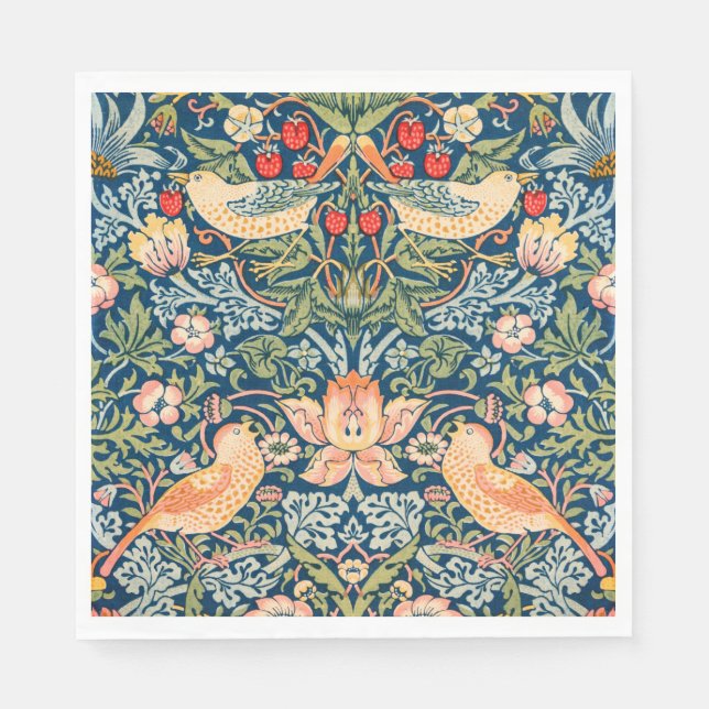 Strawberry Thief (von William Morris) Serviette (Vorderseite)