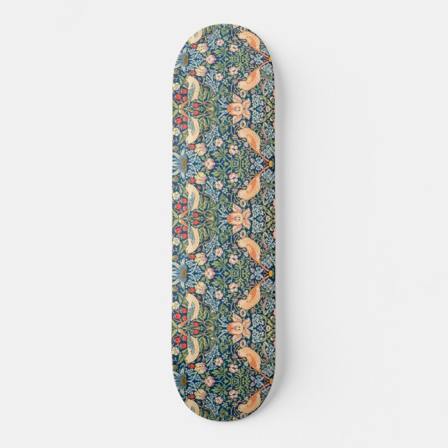Strawberry Thief (von William Morris) Skateboard (Vorderseite)