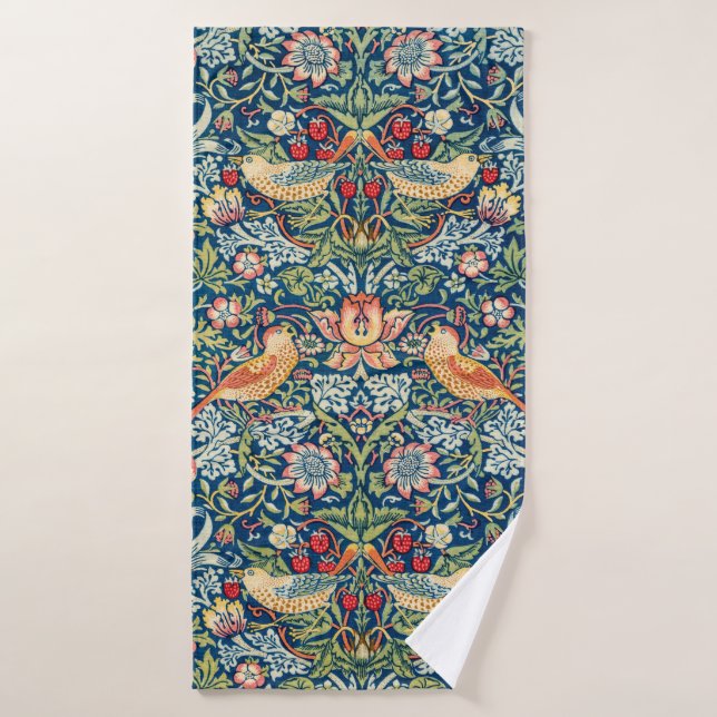 Strawberry Thief, William Morris (Serviette de bain)