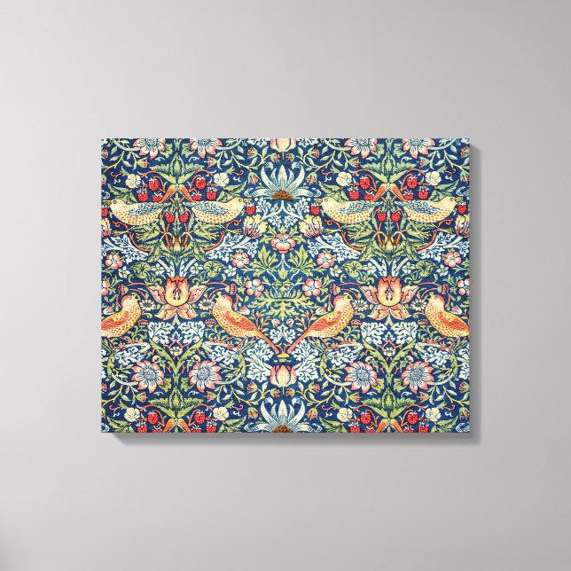 Strawberry Thief William Morris Art Leinwand (Vorderseite)