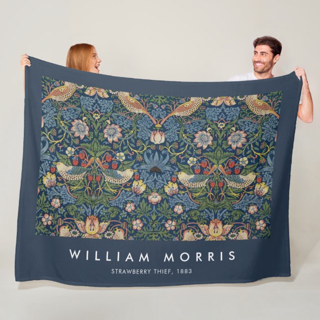 Strawberry Thief William Morris Fleecedecke (Beispiel)