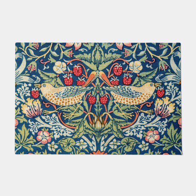 Strawberry Thief, William Morris Fußmatte (Vorderseite)