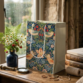 Strawberry Thief William Morris Geschenktasche Mittlere Geschenktüte