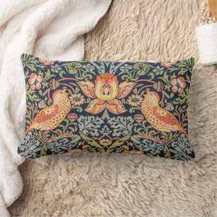 Strawberry Thief William Morris Lumbar Pillow Lendenkissen