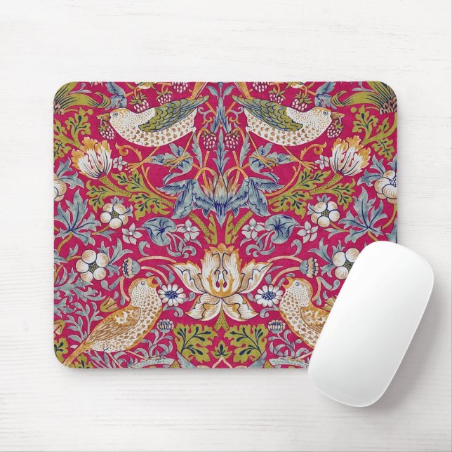 Strawberry Thief, William Morris Mousepad (Mit Mouse)