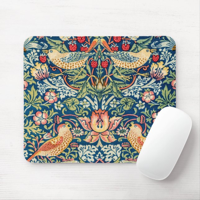 Strawberry Thief, William Morris Mousepad (Mit Mouse)