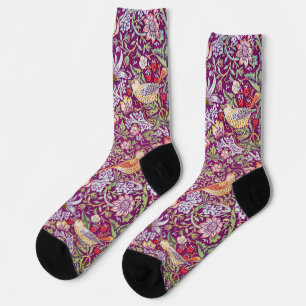 Strawberry Thief, William Morris Socken