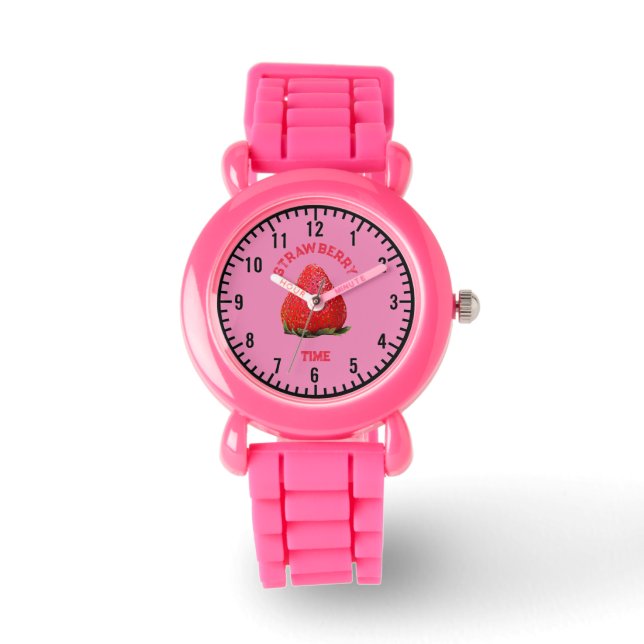 Strawberry Time eWatch Armbanduhr (Vorderseite)