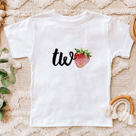 Strawberry TWO Geburtstag Baby T-shirt