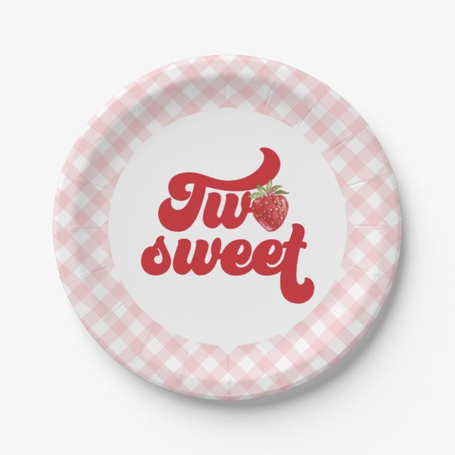 Strawberry Two Sweet Birthday Paper Teller (Vorderseite)