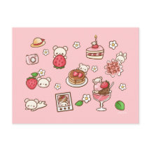 Strawberry und Bär Lecky Kawaii Niedliche Leckerei