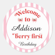 Strawberry und Bogen Berry Erster Geburtstag