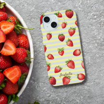 Strawberry Vanilla Stripes Personalisieren iPhone 