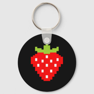 Strawberry Video Game Player 1 Schlüsselanhänger