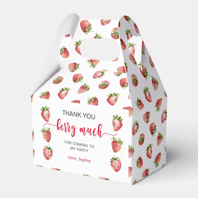 Strawberry Vielen Dank Berry Much Geschenkschachtel (Vorderseite)