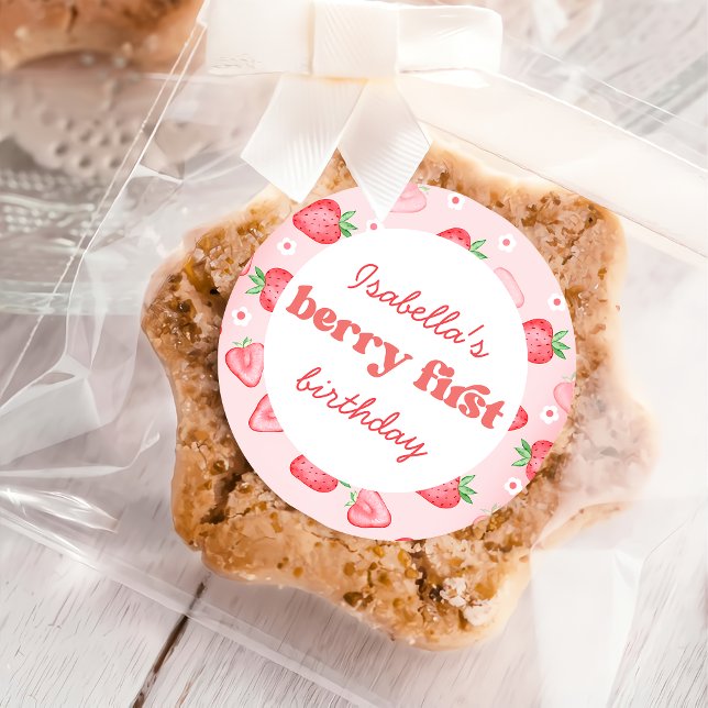 Strawberry Vielen Dank Berry Much Runder Aufkleber (Von Creator hochgeladen)