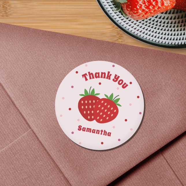 Strawberry Vielen Dank, Sticker (Strawberry Thank You Sticker)