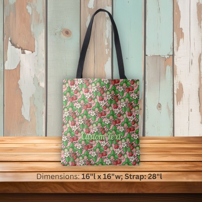 Strawberry Vine Pattern Tote Bag Tasche (Von Creator hochgeladen)