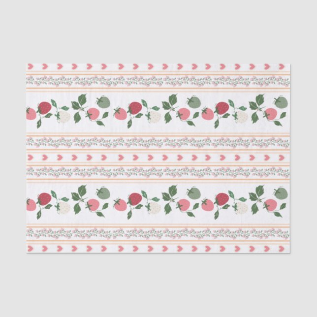 Strawberry Wallpaper - Greta Seidenpapier (Vorderseite)