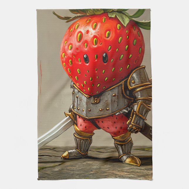 Strawberry Warrior Geschirrtuch (Vertikal)