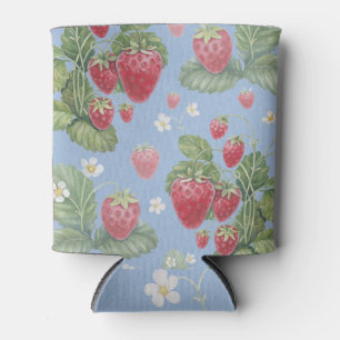 Strawberry Watercolor: Endloses Muster Dosenkühler
