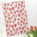 Strawberry Watercolor Geschirrtuch<br><div class="desc">Süßes,  frisches und fruchtiges Erdbeerdesign. Original Kunst von Nic Squirrell</div>