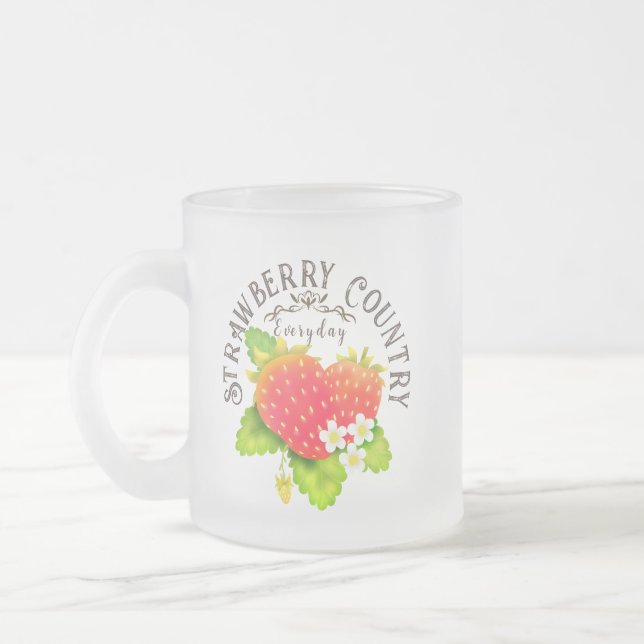 Strawberry White Mattglastasse (Links)