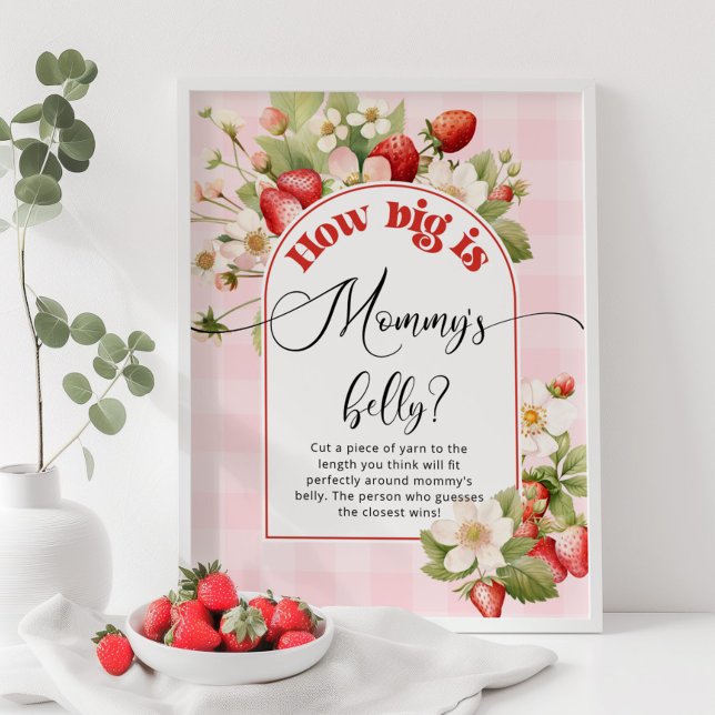 Strawberry, wie groß das Bauchspiel von Mama ist Poster (Von Creator hochgeladen)