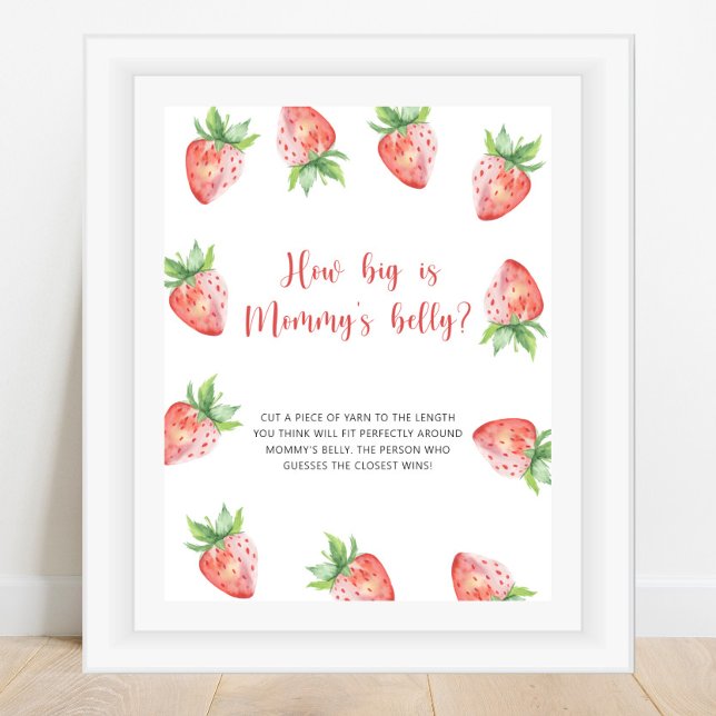 Strawberry - Wie groß ist das Bauchspiel von Mama? Poster (Von Creator hochgeladen)