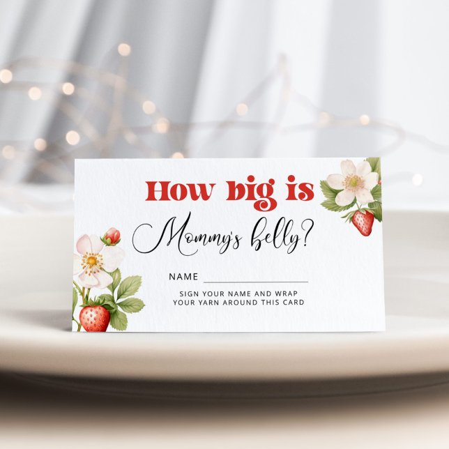Strawberry wie groß ist Mommys Bauchwild Begleitkarte (Von Creator hochgeladen)