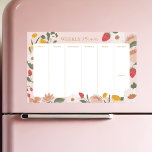 Strawberry Wildblume Floral Girly Weekly Planner Magnetisches Trockenlöschblatt<br><div class="desc">Eine schöne Möglichkeit,  Ihre Arbeitswoche zu organisieren,  ist unser wöchentlicher Magnettrockenmesserblatt. Unsere wunderschöne,  wöchentlich magnetische Trockenmatte zeigt unsere von Hand gezeichnet Erdbeerflorale der Wildblume. Die Wochentage sind in Spalten gegliedert,  damit Sie Ihre Tage organisieren können. Illustrationen des Moodthology Papers</div>