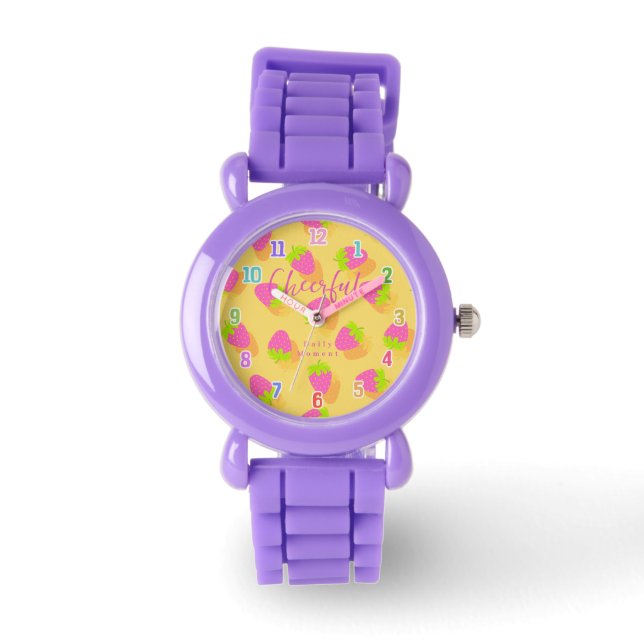 Strawberry Yellow Armbanduhr (Vorderseite)