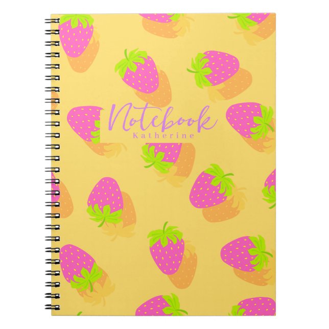 Strawberry Yellow Notizblock (Vorderseite)