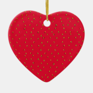 Strawsberry Hintergrund rot Keramik Ornament