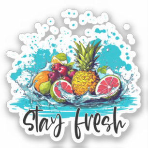 Stray Fresh - Sommer - tropische Wasserfarben Aufkleber