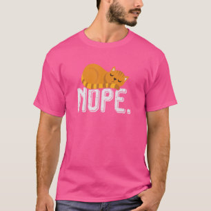 Stray Ginger Orange Cat Niedlich Schlafpferd Kitty T-Shirt