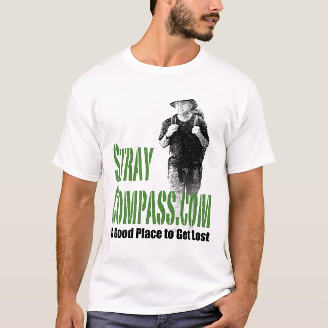StrayCompass.com-Männer grün auf Grün T-Shirt (Vorderseite)