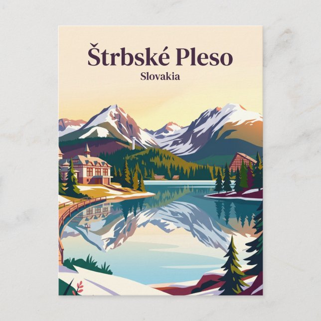 Štrbské Pleso Slowakei Postkarte (Vorderseite)
